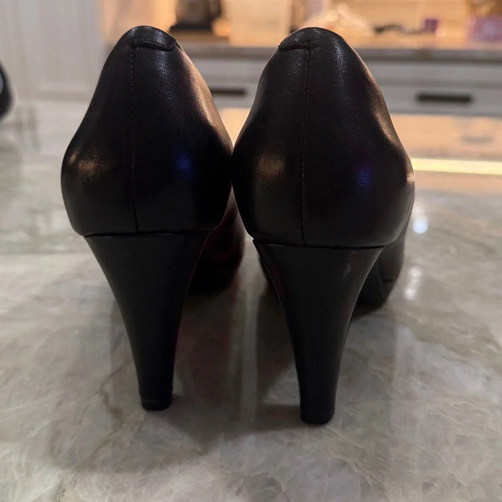 Clark's Indigo platform pumps round toe black 8 - Picture 4 of 8